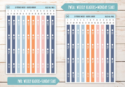 NOVEMBER Stickers for The Scout Laurel Denise Planner (formerly Portrait Planner). "Hello Fall" || PHF