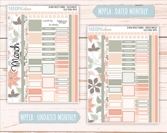 MARCH 2025 Stickers for The Rose Small Laurel Denise Planner (Formerly Mini Project Planner) "Hello Spring" || MPPHS