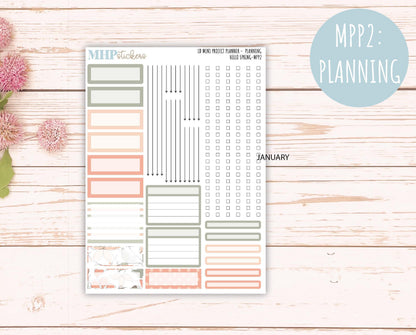 MARCH 2025 Stickers for The Rose Small Laurel Denise Planner (Formerly Mini Project Planner) "Hello Spring" || MPPHS