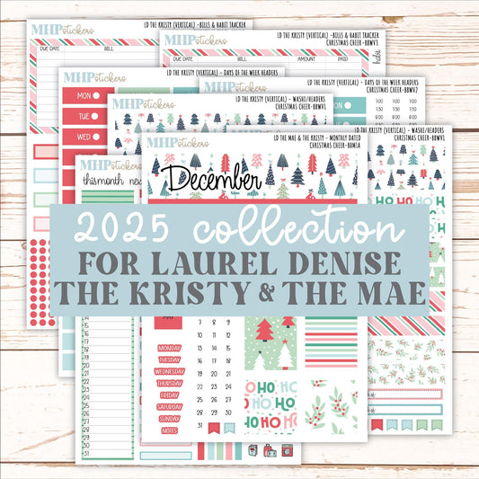 DECEMBER 2025 Stickers for The Mae & The Kristy Laurel Denise Planners ( Formerly Book Bound Planner) "Christmas Cheer" || BB