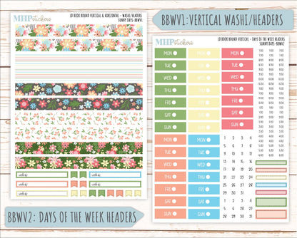 August 2025 Stickers for The Mae & The Kristy Laurel Denise Planners ( Formerly Book Bound Planner) "Sunny Days" || BBSD