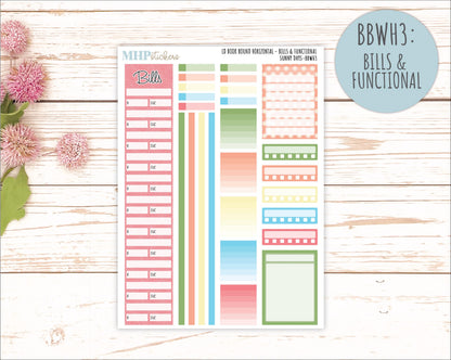 August 2025 Stickers for The Mae & The Kristy Laurel Denise Planners ( Formerly Book Bound Planner) "Sunny Days" || BBSD