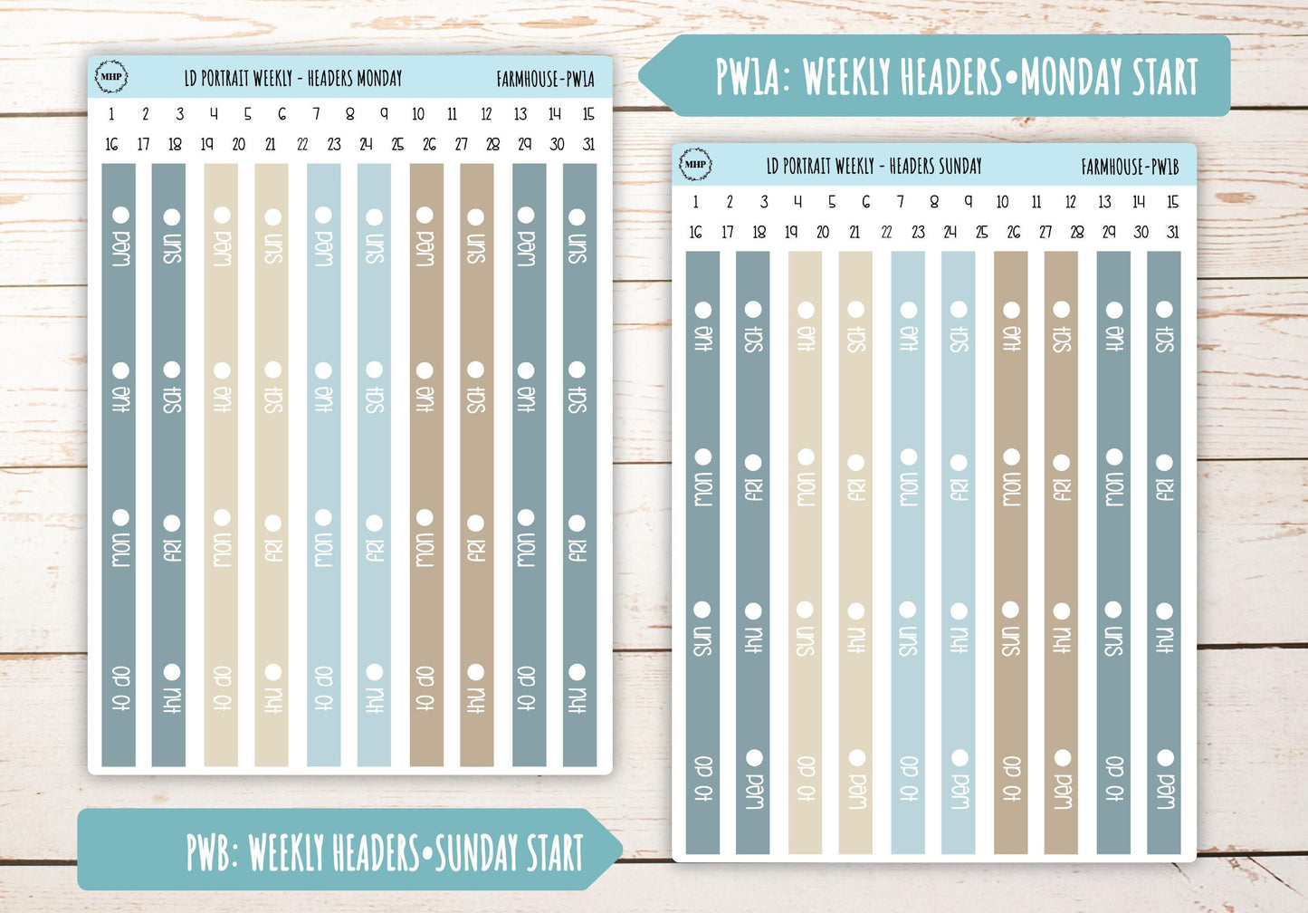 SEPTEMBER Stickers for The Scout Laurel Denise Planner (formerly Portrait Planner). "Farmhouse" || PFH