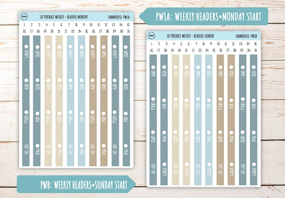 SEPTEMBER Stickers for The Scout Laurel Denise Planner (formerly Portrait Planner). "Farmhouse" || PFH