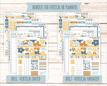 June 2025 Stickers for The Mae & The Kristy Laurel Denise Planners ( Formerly Book Bound Planner) "Floral Confetti" || BB