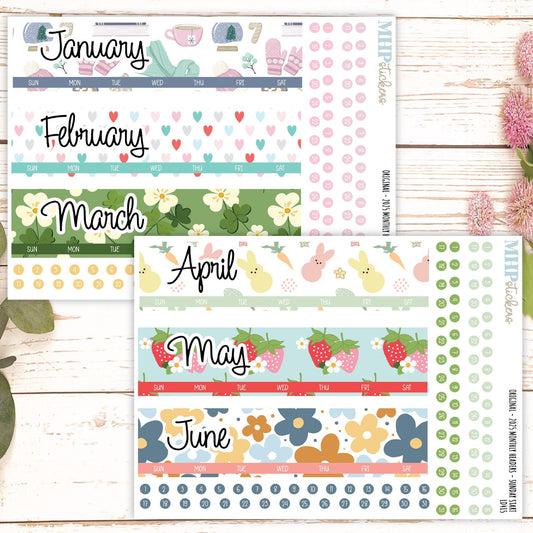 2025 Monthly Headers Set for Laurel Denise Large || LD415