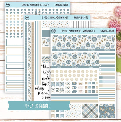 SEPTEMBER Stickers for The Rose Large Laurel Denise Planner (Formerly Project Planner) "Farmhouse" || LD409FH
