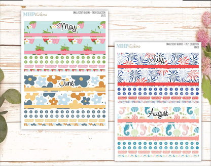 Monthly Headers Set for Laurel Denise Small Scout Planner. 2025 Collection (A) || LD428