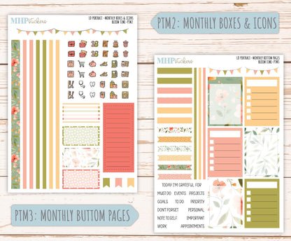 JUNE 2025 Stickers for The Scout Laurel Denise Planner (formerly Portrait Planner). "Bloom Time" || PTBT