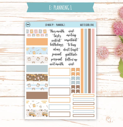 SEPTEMBER Stickers for The Rose Small Laurel Denise Planner (Formerly Mini Project Planner) "Back to School" || LD408BTS