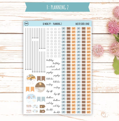 SEPTEMBER Stickers for The Rose Small Laurel Denise Planner (Formerly Mini Project Planner) "Back to School" || LD408BTS