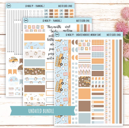 SEPTEMBER Stickers for The Rose Small Laurel Denise Planner (Formerly Mini Project Planner) "Back to School" || LD408BTS