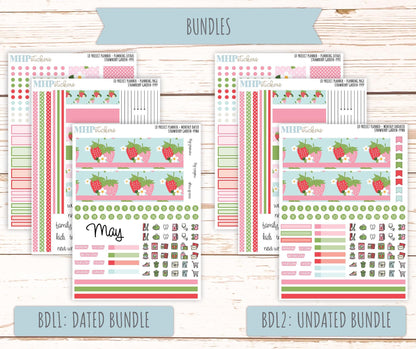 MAY Stickers for The Rose Large Laurel Denise Planner (Formerly Project Planner) "Strawberry Gardenr" || PPSG