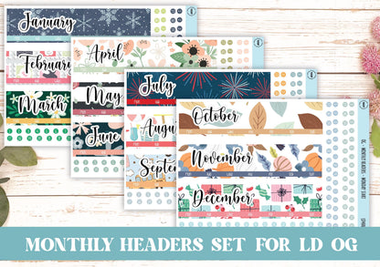 Monthly Headers Set for Laurel Denise Large|| LD400 & LD401