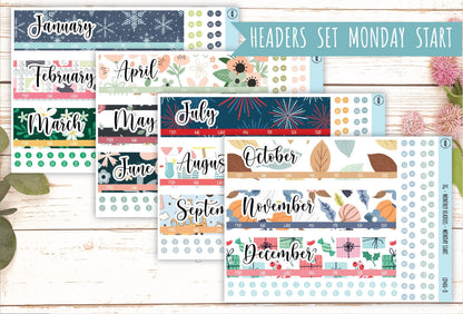 Monthly Headers Set for Laurel Denise Large|| LD400 & LD401