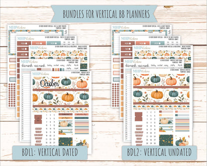 OCTOBER 2025 Stickers for The Mae & The Kristy Laurel Denise Planners ( Formerly Book Bound Planner) "Pumpkins" || BB