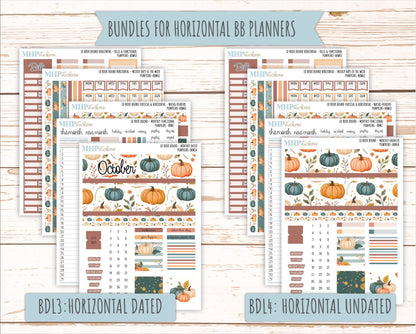 OCTOBER 2025 Stickers for The Mae & The Kristy Laurel Denise Planners ( Formerly Book Bound Planner) "Pumpkins" || BB
