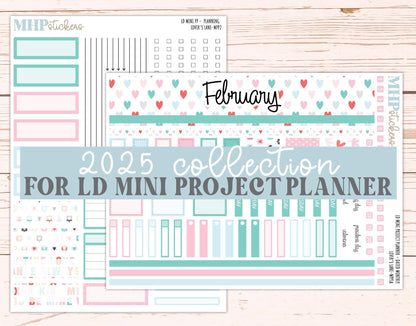 FEBRUARY 2025 Stickers for The Rose Small Laurel Denise Planner (Formerly Mini Project Planner) "Lover's Lane" || MPPLL