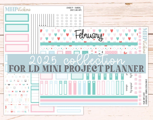 FEBRUARY 2025 Stickers for The Rose Small Laurel Denise Planner (Formerly Mini Project Planner) "Lover's Lane" || MPPLL