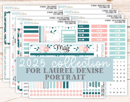 MAY 2025 Stickers for The Scout Laurel Denise Planner (formerly Portrait Planner). "Little Flowers" || PTLF