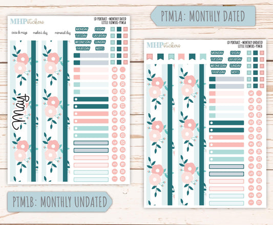 MAY 2025 Stickers for The Scout Laurel Denise Planner (formerly Portrait Planner). "Little Flowers" || PTLF