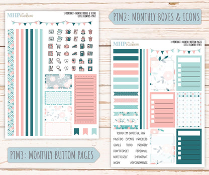 MAY 2025 Stickers for The Scout Laurel Denise Planner (formerly Portrait Planner). "Little Flowers" || PTLF