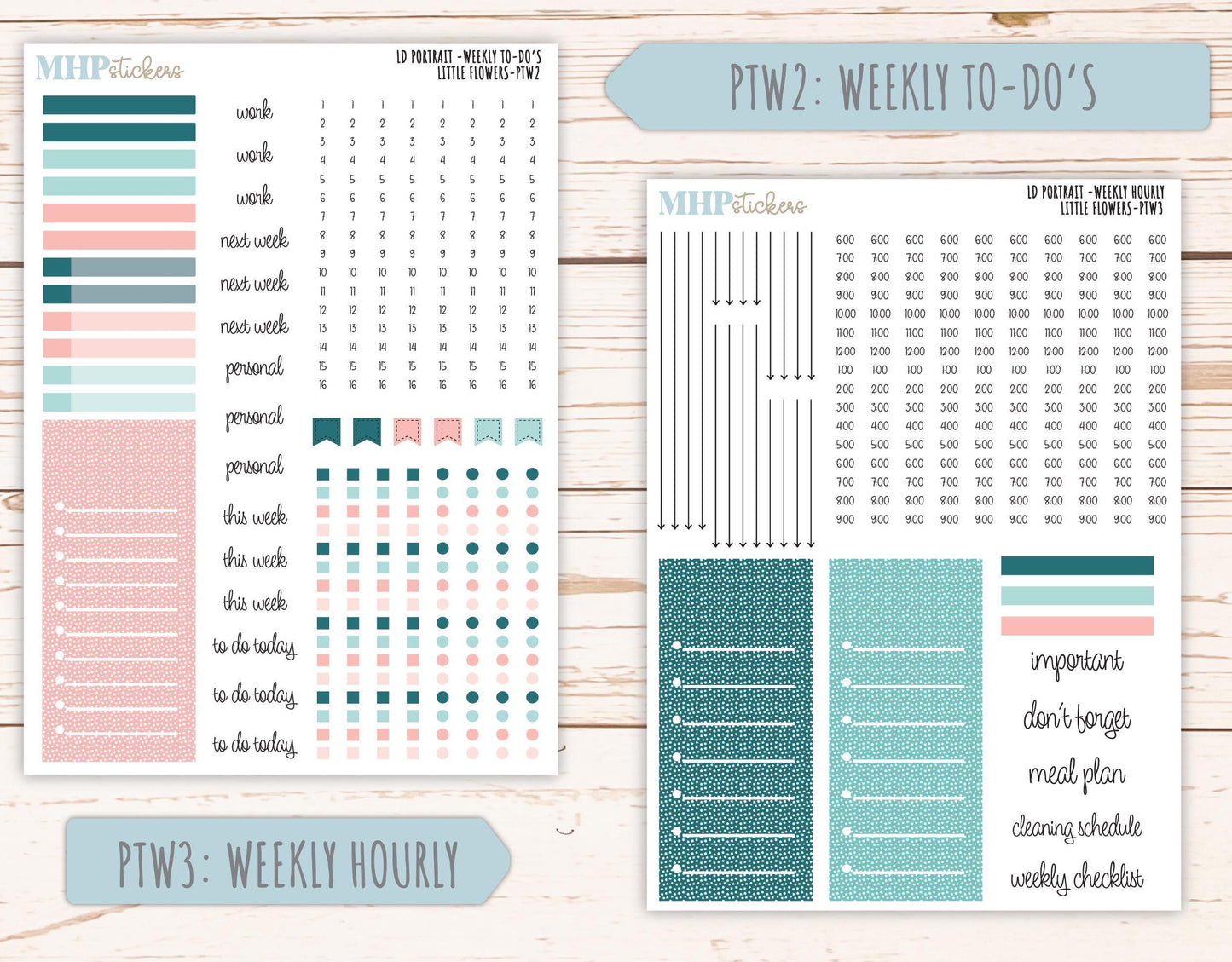 MAY 2025 Stickers for The Scout Laurel Denise Planner (formerly Portrait Planner). "Little Flowers" || PTLF