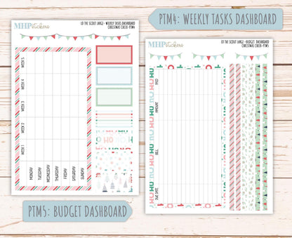 DECEMBER 2025 Stickers for the Large Laurel Denise Scout Planner (formerly Portrait Planner) "Christmas Cheer" || PT