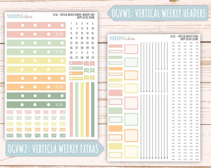 APRIL 2025 Stickers for Large size Horizontal & Vertical Laurel Denise Planner. (Formerly Original or Standar Size) "Happy Easter" || OGHE