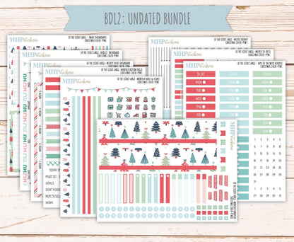 DECEMBER 2025 Stickers for the Large Laurel Denise Scout Planner (formerly Portrait Planner) "Christmas Cheer" || PT