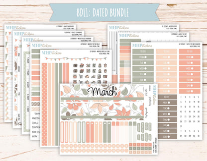 MARCH 2025 Stickers for The Scout Laurel Denise Planner (formerly Portrait Planner). "Hello Spring" || PTHS