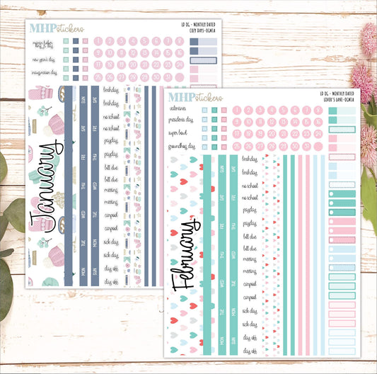 12 Monthly Sheet Set for Laurel Denise Large Planner. 2025 Designs || LD426