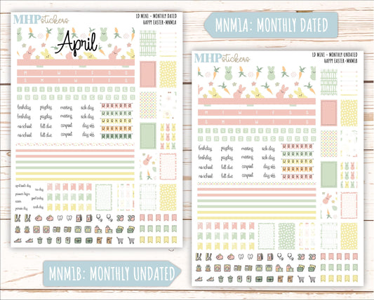 APRIL 2025 Stickers for Small Horizontal & Vertical Laurel Denise Planners. (Formerly Mini Planner) "Happy Easter" || MNHE
