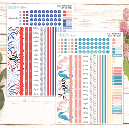 12 Monthly Sheet Set for Laurel Denise Large Planner. 2025 Designs || LD426