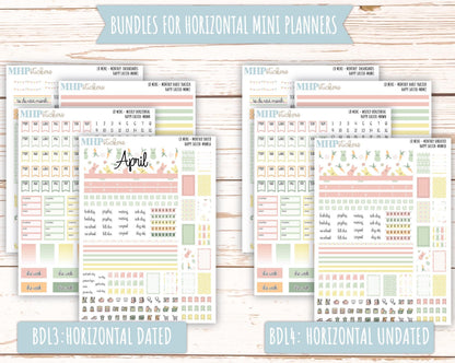 APRIL 2025 Stickers for Small Horizontal & Vertical Laurel Denise Planners. (Formerly Mini Planner) "Happy Easter" || MNHE
