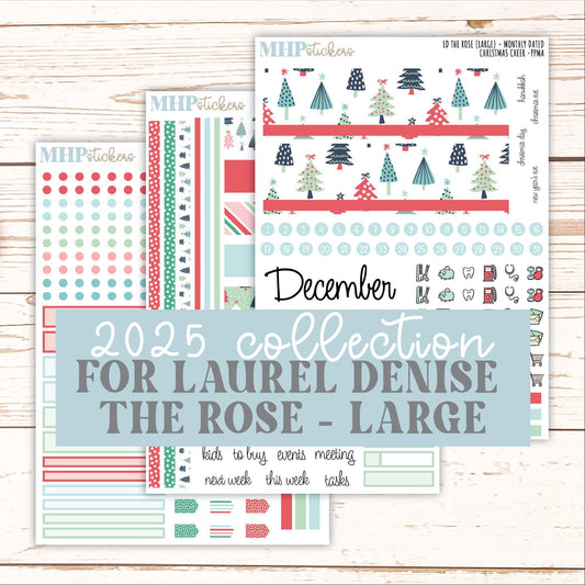 DECEMBER Stickers for the large Laurel Denise Rose Planner (Formerly Project Planner) "Christmas Cheer" || PP