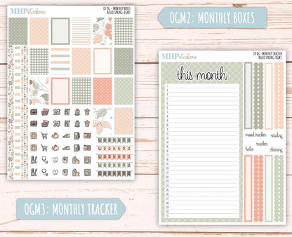MARCH 2025 Stickers for Large size Horizontal & Vertical Laurel Denise Planner. (Formerly Original or Standar Size) "Hello Spring" || OGHS