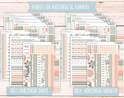 MARCH 2025 Stickers for Large size Horizontal & Vertical Laurel Denise Planner. (Formerly Original or Standar Size) "Hello Spring" || OGHS