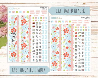 MARCH 2026 Stickers for The Carmen Laurel Denise Planner (Simply Month Planner). "Spring" || C