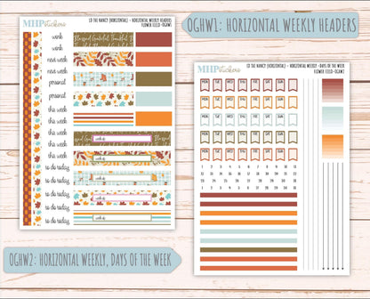 NOVEMBER 2025 Stickers for Large-size Horizontal & Vertical Laurel Denise Planners. (Formerly Original Size) "Thankful" || OG