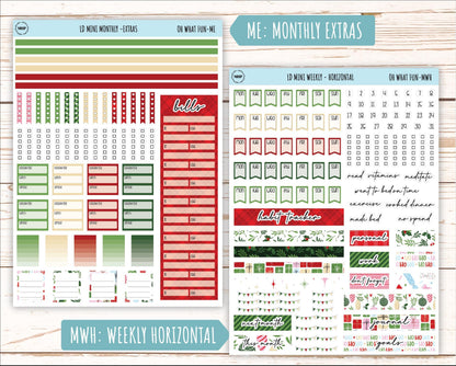 DECEMBER Stickers for Small Horizontal & Vertical Laurel Denise Planners. (Formerly Mini Planner) "Oh What Fun" || MOWF