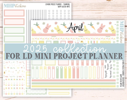 APRIL 2025 Stickers for The Rose Small Laurel Denise Planner (Formerly Mini Project Planner) "Happy Easter" || MPPHE