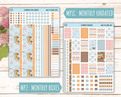 September Stickers for Large size Horizontal & Vertical Laurel Denise Planners. (Formerly Original Size) "Back to School" || OGBTS