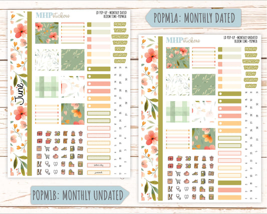 June 2025 Stickers for The Jo Laurel Denise Planner (Formerly Pop-Up Planner) "Bloom Time" || POPBT