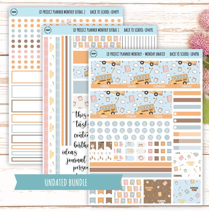 SEPTEMBER Stickers for The Rose Large Laurel Denise Planner (Formerly Project Planner) "Back to School" || LD409BT