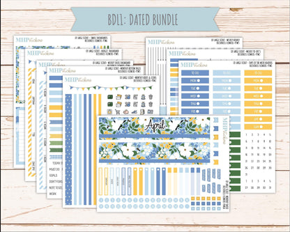 APRIL 2026 Stickers for the Large Scout Planner (formerly Portrait Planner). For Laurel Denise Planners "Bee's Knees Flowers" ||PT