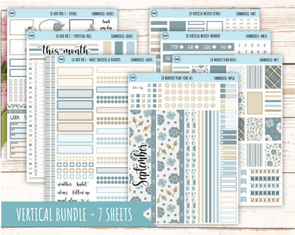 September Stickers for Large size Horizontal & Vertical Laurel Denise Planner. (Formerly Original or Standar Size) "Farmhouse" || OGFH