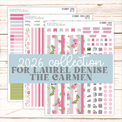 FEBRUARY 2026 Stickers for The Carmen Laurel Denise Planner (Simply Month Planner). "Fly" || C