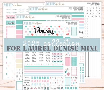 FEBRUARY 2025 Stickers for small Laurel Denise Planners "Lover's Lane" || MNLL