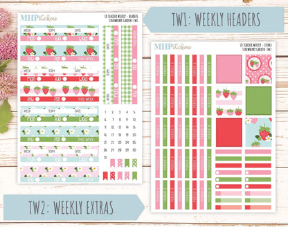 MAY Stickers for The Valerie Laurel Denise Planner (Formerly Teacher Planner) "Strawberry Garden" || TSG